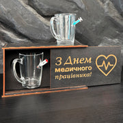 Набір на 2 чашки  (шприц, градусник)