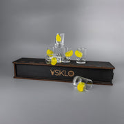 Shot Glass Set of Stand (with Mandarin Inserts) + Packaging | VSKLO #5595