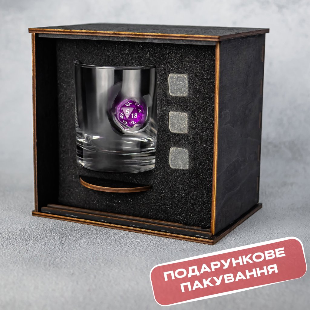 Склянка для віскі (з тетраедром) від VSKLO — додаткове фото виробу, фото 6, артикул 10147