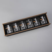 Faceted Crystal Shot Glass Set (with Bullet Inserts) + Packaging | VSKLO #5543
