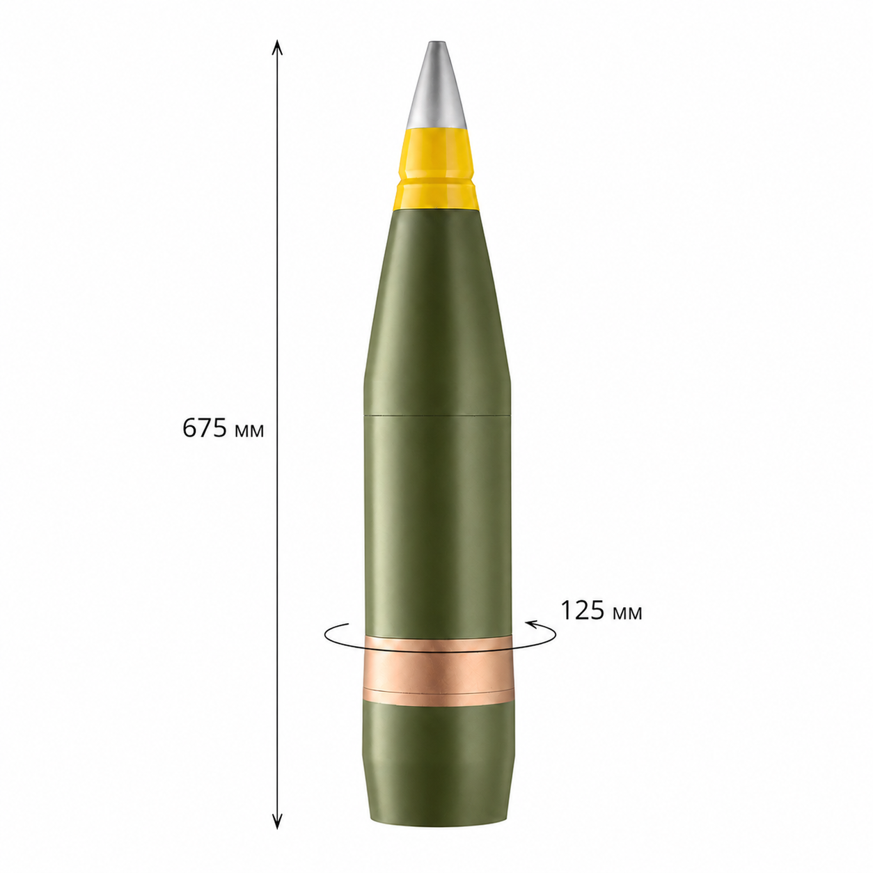 Подарунковий набір «Replica Artillery Mini-Bar 155 mm» — кришталевий графин і 2 склянки з кулями від VSKLO — фото 9, артикул 11213