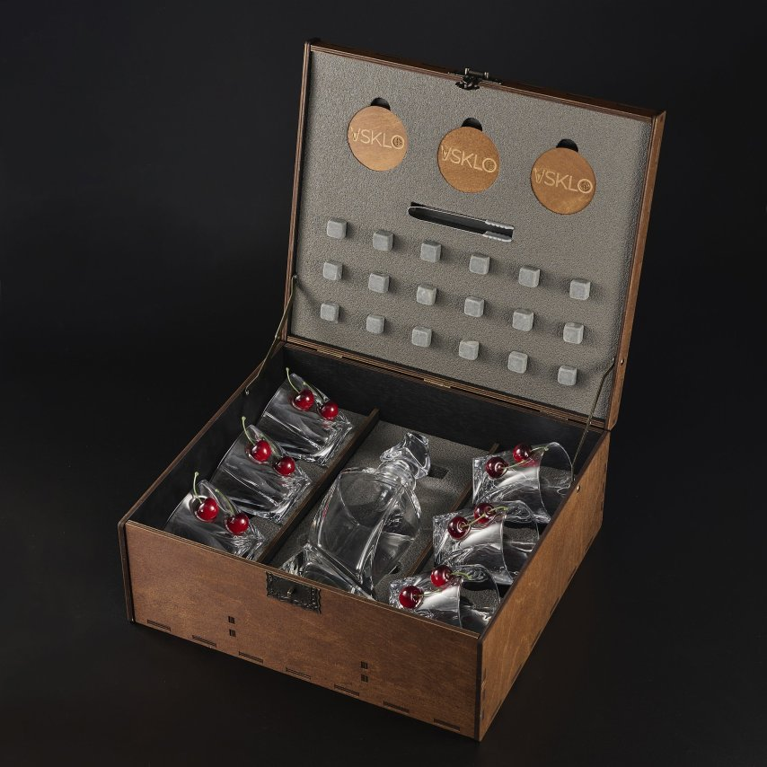 Set LEO 7 — crystal glasses (with a Cherry Insert) | VSKLO #1583