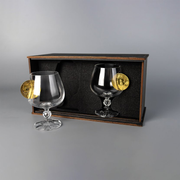 Set of 2 Glasses(with Bitcoin Inserts) by VSKLO — side view of the product, photo 3, SKU 10021