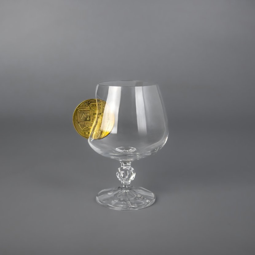 Set of 2 Glasses(with Bitcoin Inserts) by VSKLO — close-up product view, photo 4, SKU 10021