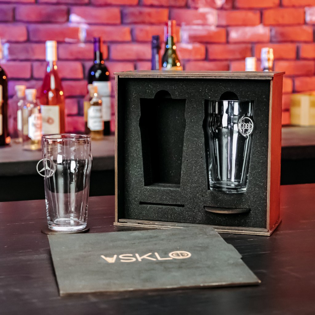 Set of 2 Glasses(Audi + Mercedes) by VSKLO — main product photo, photo 1, SKU 11268