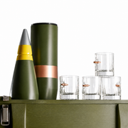 Replica Artillery Mini-Bar 155 mm з 4 кришталевими склянками з кулями — додаткове фото 1 | VSKLO
