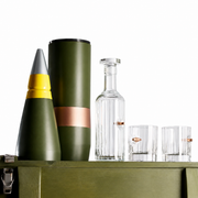 Подарунковий набір «Replica Artillery Mini-Bar 155 mm» — кришталевий графин і 2 склянки з кулями від VSKLO — фото 3, артикул 11213