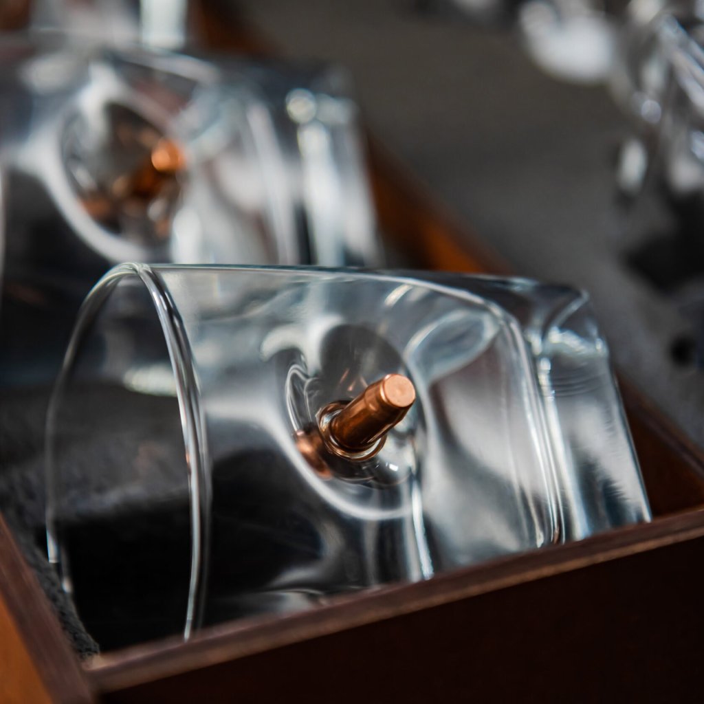 LEO Set 7 - classic glasses (with Bullet Inserts) by VSKLO — close-up product view, photo 5, SKU 11299