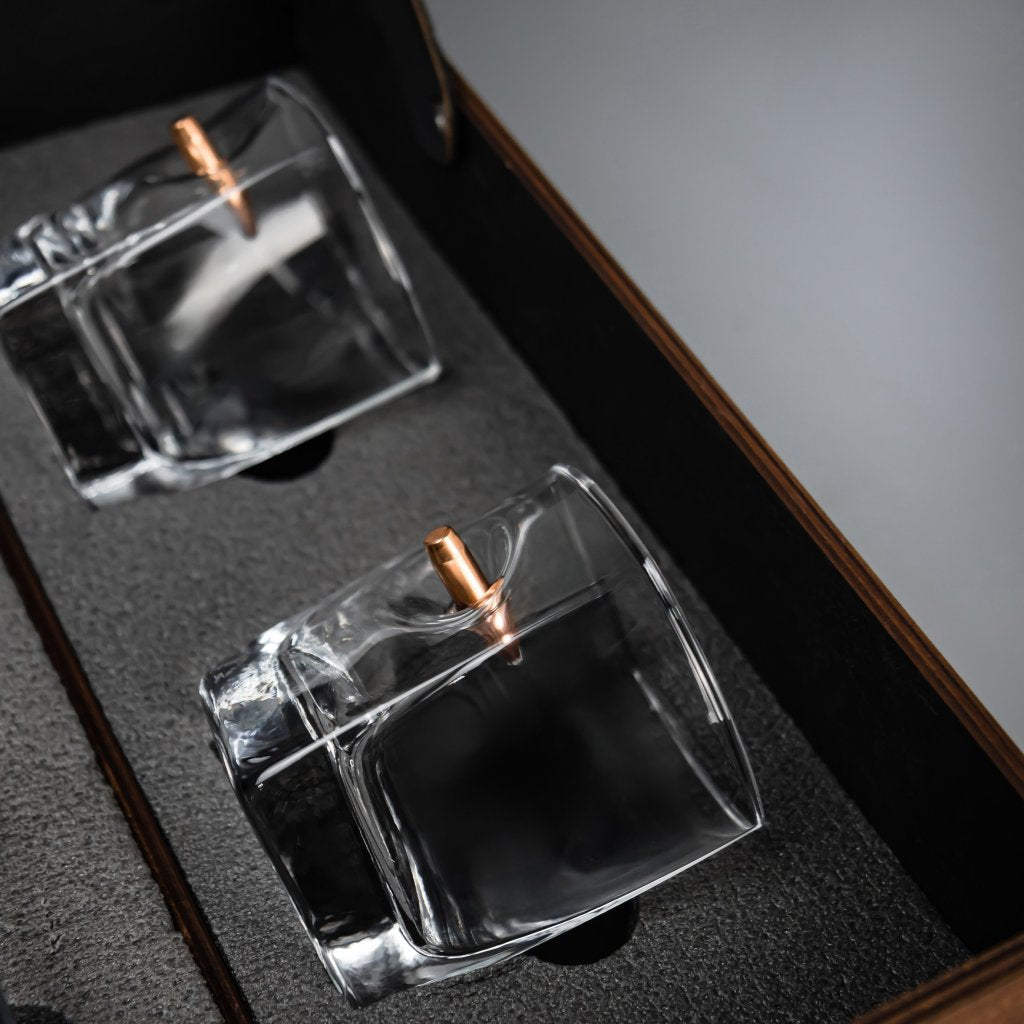 LEO Set 5 - classic glasses (Bullet + Coat of Arms) by VSKLO — side view of the product, photo 3, SKU 11264