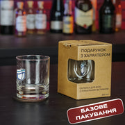 Склянка для віскі (Герб Дніпра) від VSKLO — крупний план виробу, фото 4, артикул 10627