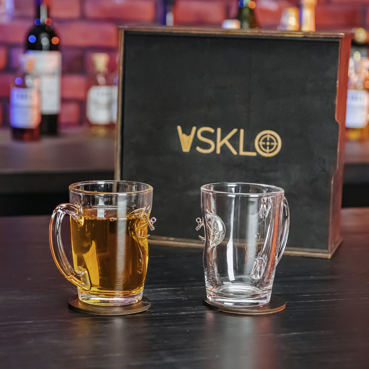 Набір на 2 чашки (з якорями) від VSKLO — подарункова подача виробу, фото 5, артикул 10602