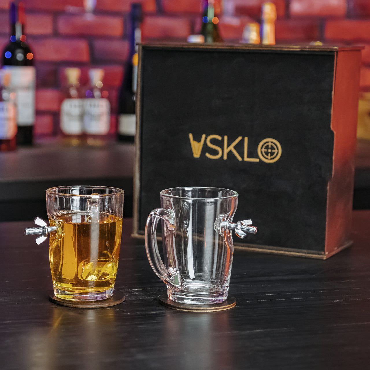Набір на 2 чашки (з болтом та баранцем) від VSKLO — подарункова подача виробу, фото 5, артикул 10600