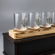 Shot Glass Set (with Coat of Arms inserts) on Stand + Packaging | VSKLO #4102