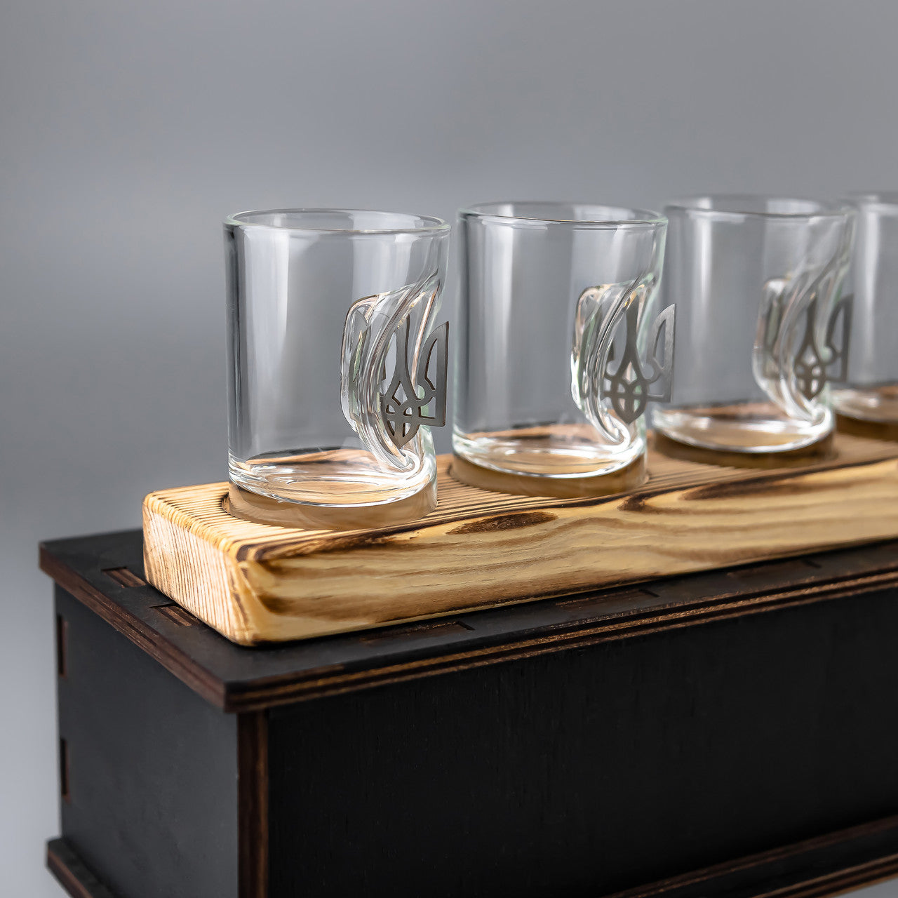 Shot Glass Set (with Coats of Arms) on Stand + Packaging | VSKLO #4102