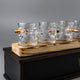 Shot Glass Set-sbulletl shot glasses (with Bullet Inserts) on Stand + Packaging
