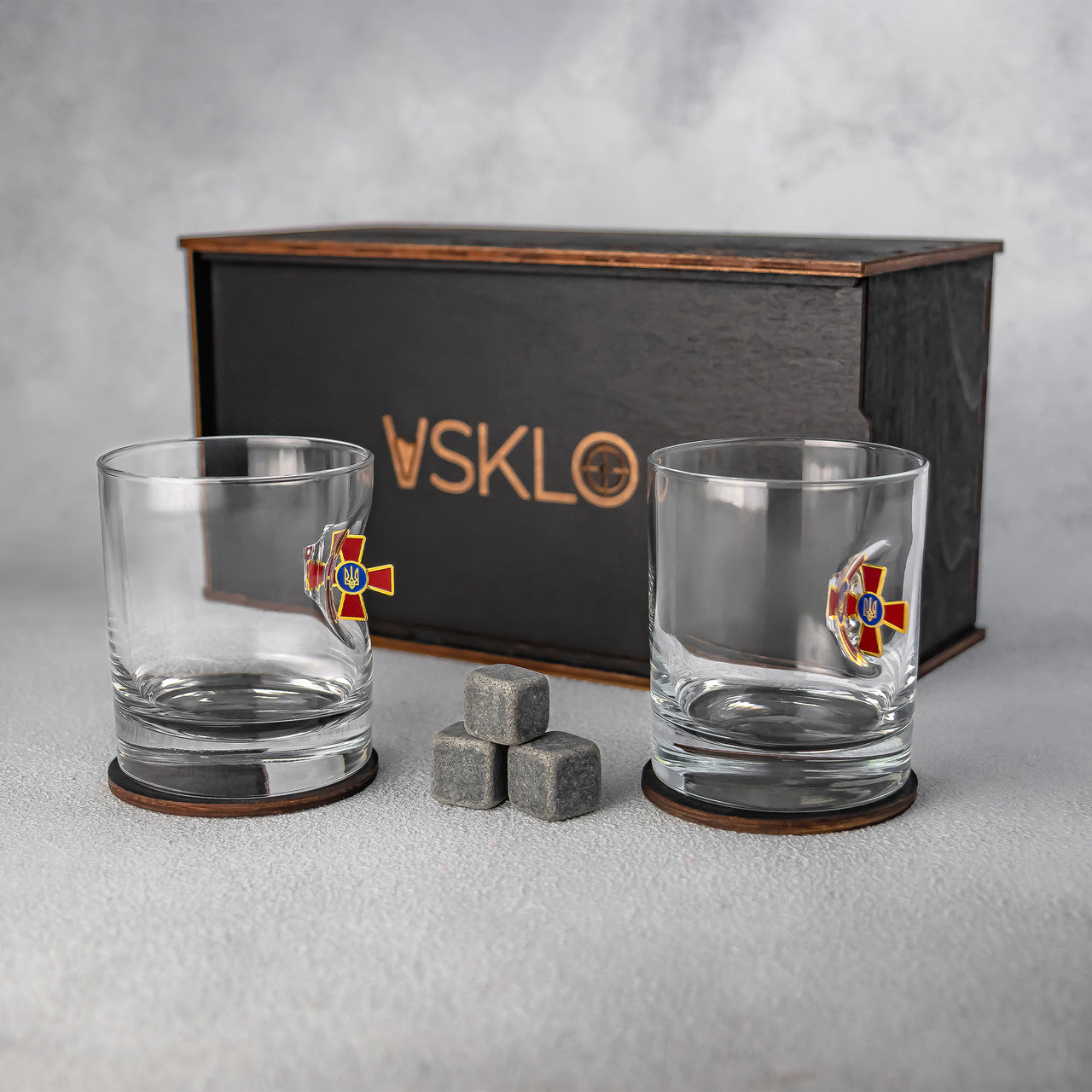 Набір на 2 склянки (ЗСУ) від VSKLO — головне фото виробу, фото 1, артикул 10392