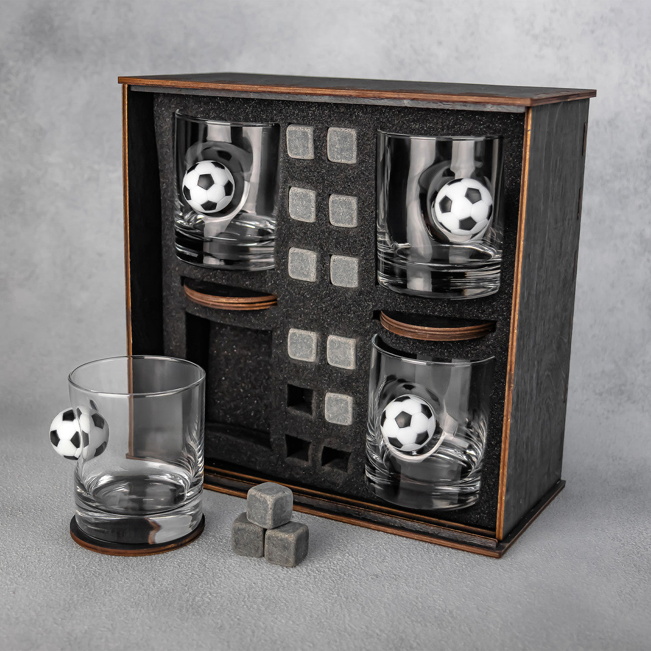 Set of 4 Glasses FOOTBALL | VSKLO #3645