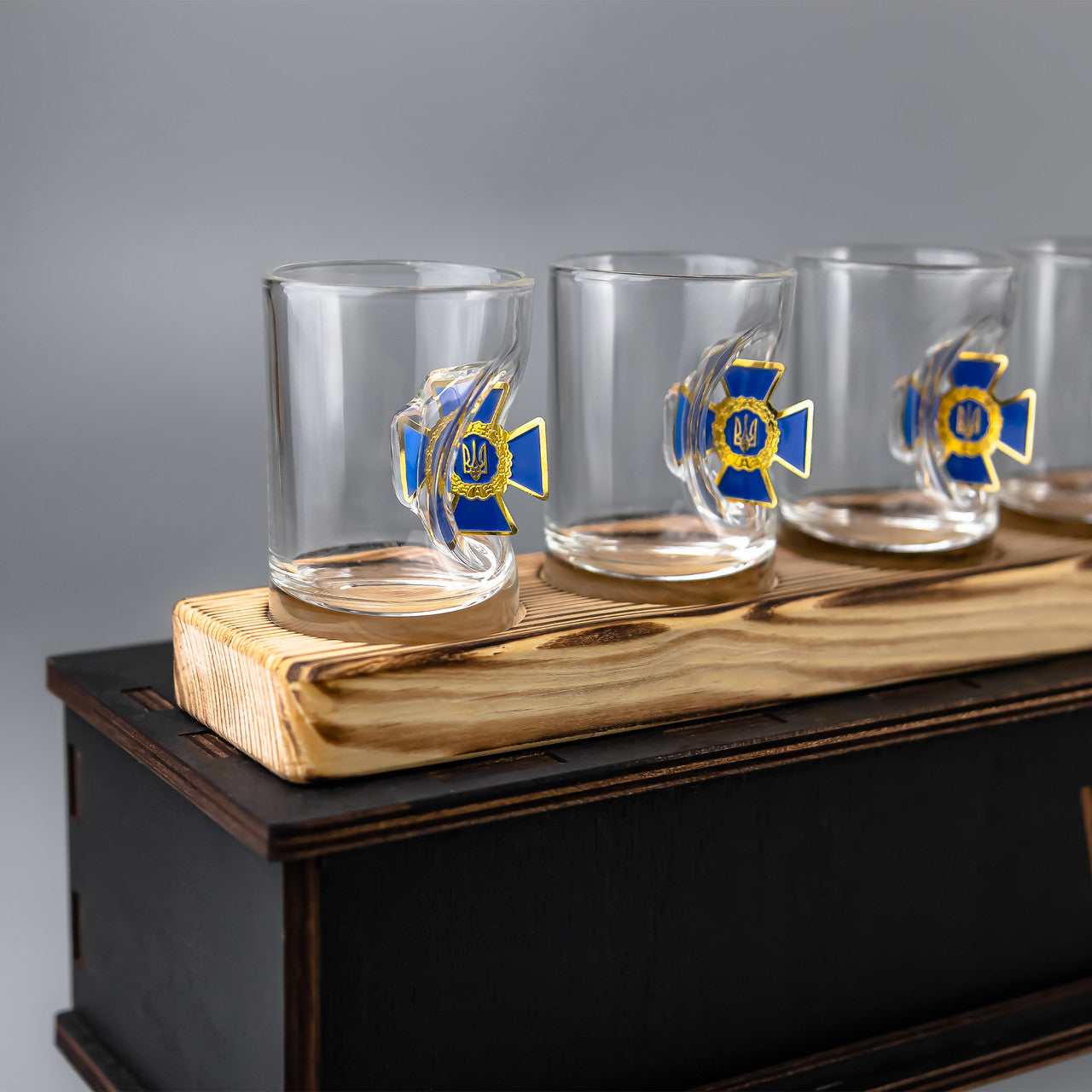 Shot Glass Set (SBU) on Stand + Packaging | VSKLO #3819