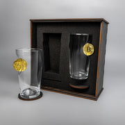 Набір на 2 келихи для пива (з біткоїнами) від VSKLO — крупний план виробу, фото 4, артикул 10467