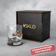 Склянка для віскі (з трьома кулями) від VSKLO — крупний план виробу, фото 4, артикул 10121