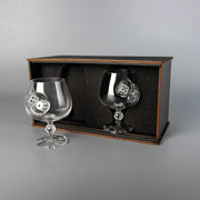 Set of 2 cognac glasses (with a Cube Inserts) | VSKLO #4645
