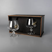 Set of 2 cognac glasses (with Grenade Inserts) | VSKLO #4650
