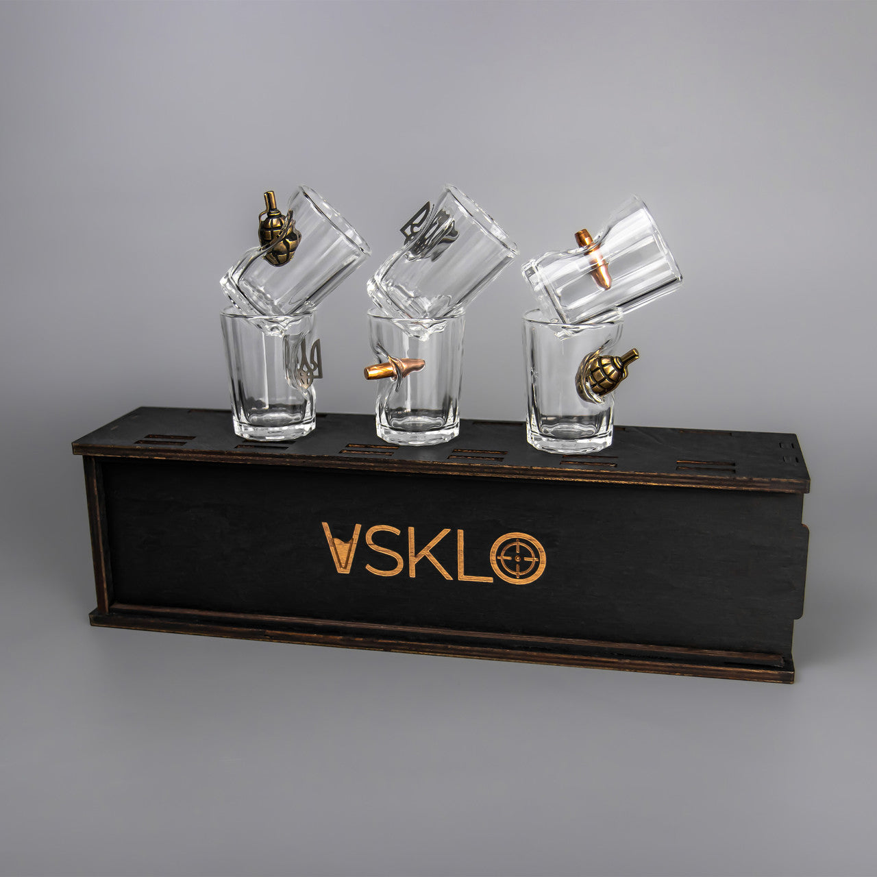 Faceted Shot Glass Set MIX + Packaging | VSKLO #3251