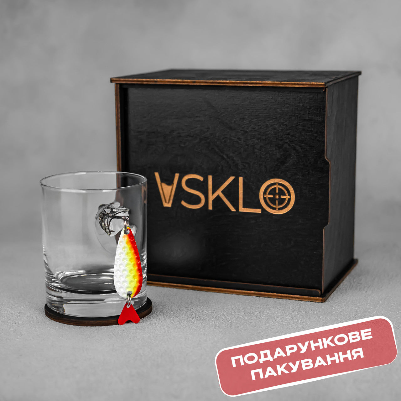 Склянка для віскі (з блешнею) від VSKLO — фото 4, артикул 10126