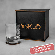 Склянка для віскі (з доларом) від VSKLO — крупний план виробу, фото 4, артикул 10149