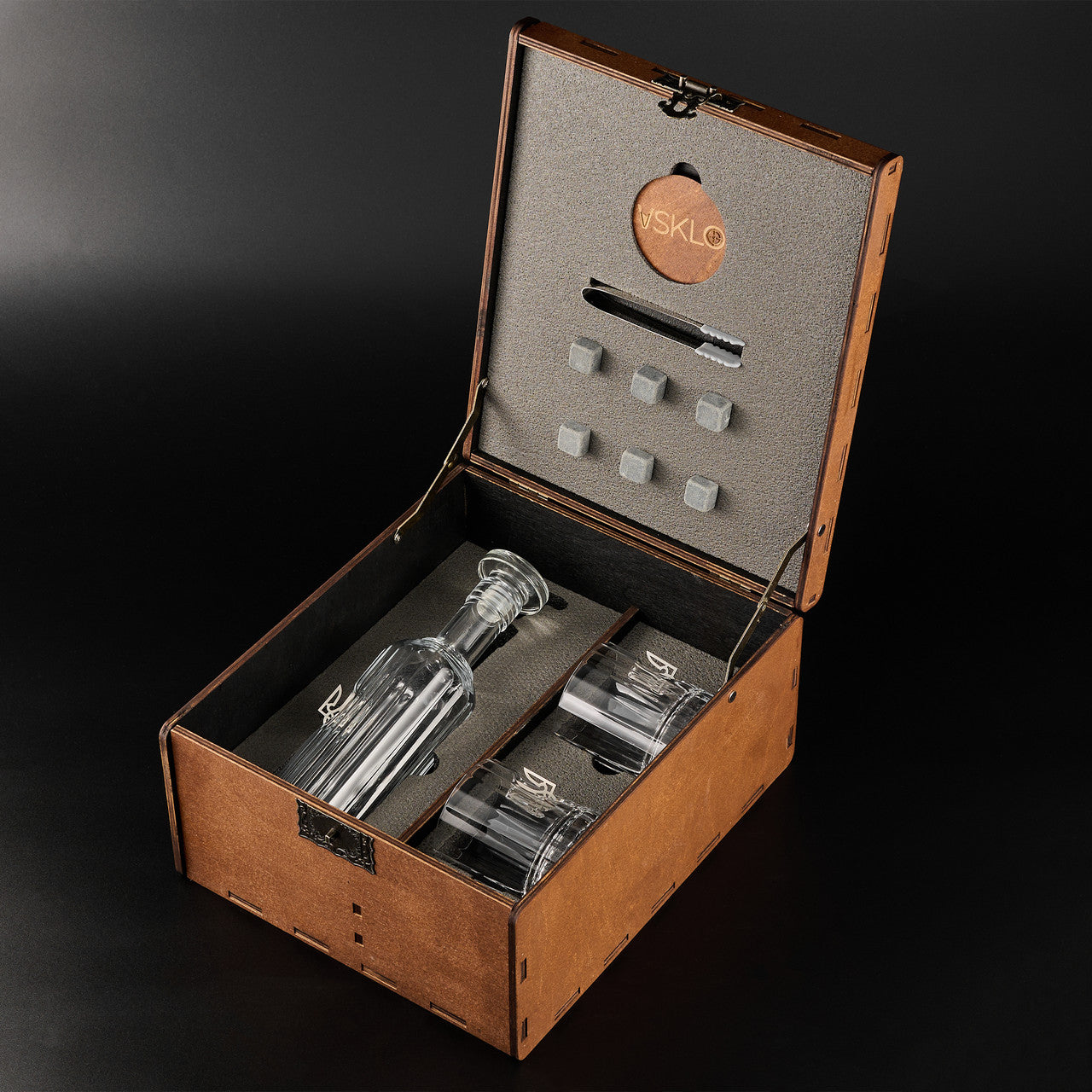 Набір LEO 3 — гранований кришталь (з гербом) від VSKLO — головне фото пакування, фото 1, артикул 10239