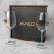Set of 2 Wine Glasses (with an Anchor Inserts)