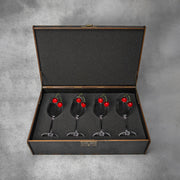 Set of 4 Wine Glasses (with Cherry Inserts) | VSKLO #3053