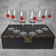 Set of 6 Wine Glasses (with pomegranate insert)