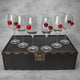 Set of 6 Wine Glasses (pomegranate+cherry)