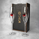 Set of 2 Glasses for champagne (with Cherry Inserts)