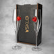 Set of 2 Glasses for champagne (with strawberry inserts)