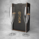 Set of 2 Glasses for champagne (with Bullet Inserts)