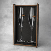 Set of 2 Glasses for champagne (with Bullet Inserts) | VSKLO #2323