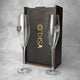Set of 2 Glasses for champagne (with Coat of Arms inserts)