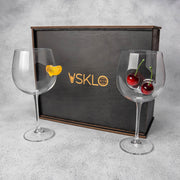 Набір на 2 коктейльні келихи (вишня+мандарин) від VSKLO — фото 1, артикул 10179