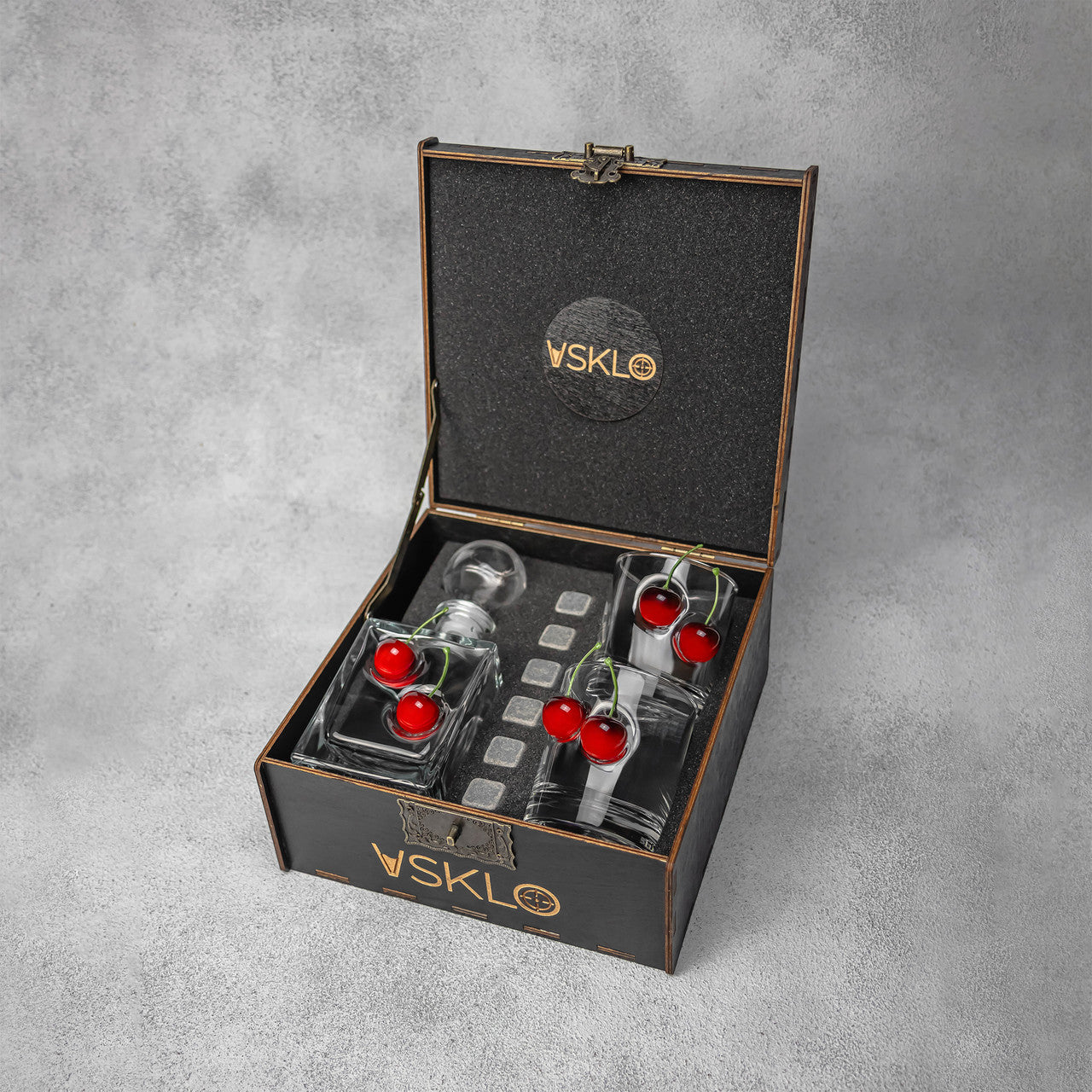 Glass Set VIP (with Cherry Inserts) | VSKLO #4164