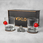 Набір на 2 склянки (з полуницями) від VSKLO — фото 1, артикул 10294