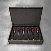 Set of 6 Glasses for champagne (with Cherry Inserts) | VSKLO #2122