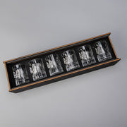 Faceted Crystal Shot Glass Set (with Coat of Arms inserts) + Packaging | VSKLO #4072