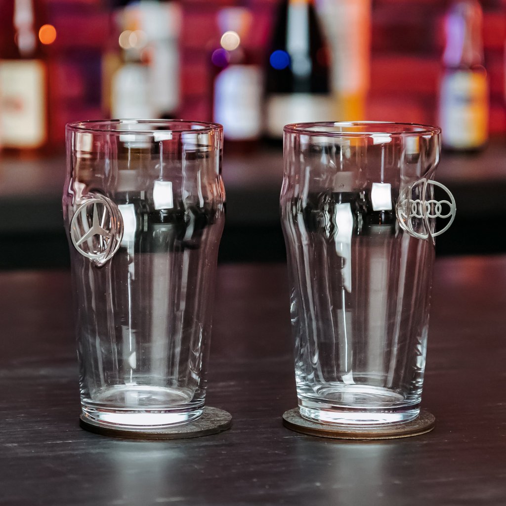 Set of 2 Glasses(Audi + Mercedes) by VSKLO — side view of the product, photo 3, SKU 11268