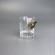 Faceted Crystal Shot Glass (with a Grenade Insert)