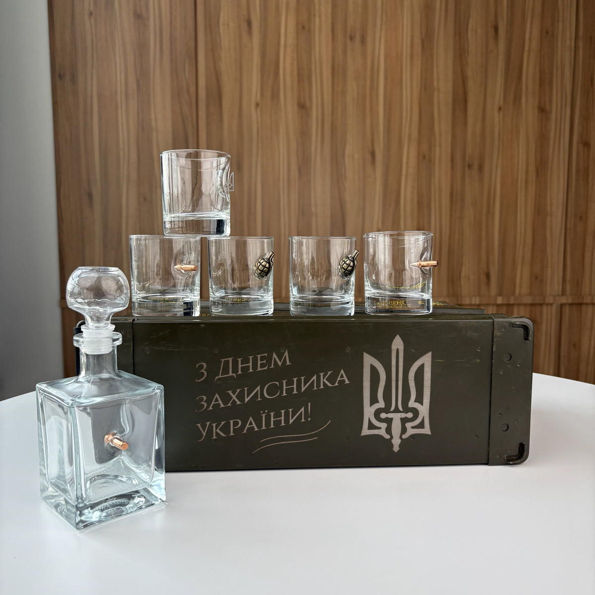 Набір БК великий (графин+склянки MIX) + гравіювання від VSKLO — фото 1, артикул 12245