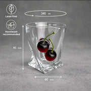 Kristall-Whiskyglas mit Kirsch-Einsatz — handgefertigtes Geschenk
