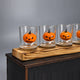 Shot Glass Set on Stand with Glass Pumpkins + Gift Box