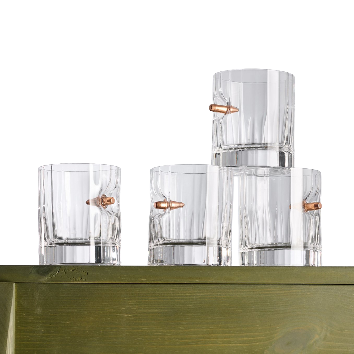 Replica Artillery Mini-Bar 155 mm — 4 Crystal Bullet Glasses